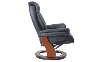 Кожаное кресло реклайнер для дома и офиса Relax Zuel регулировка наклона